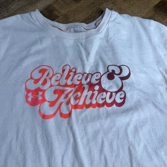 Under Armour Youth Large T-Shirt "Believe & Achieve" - Picture 2 of 4